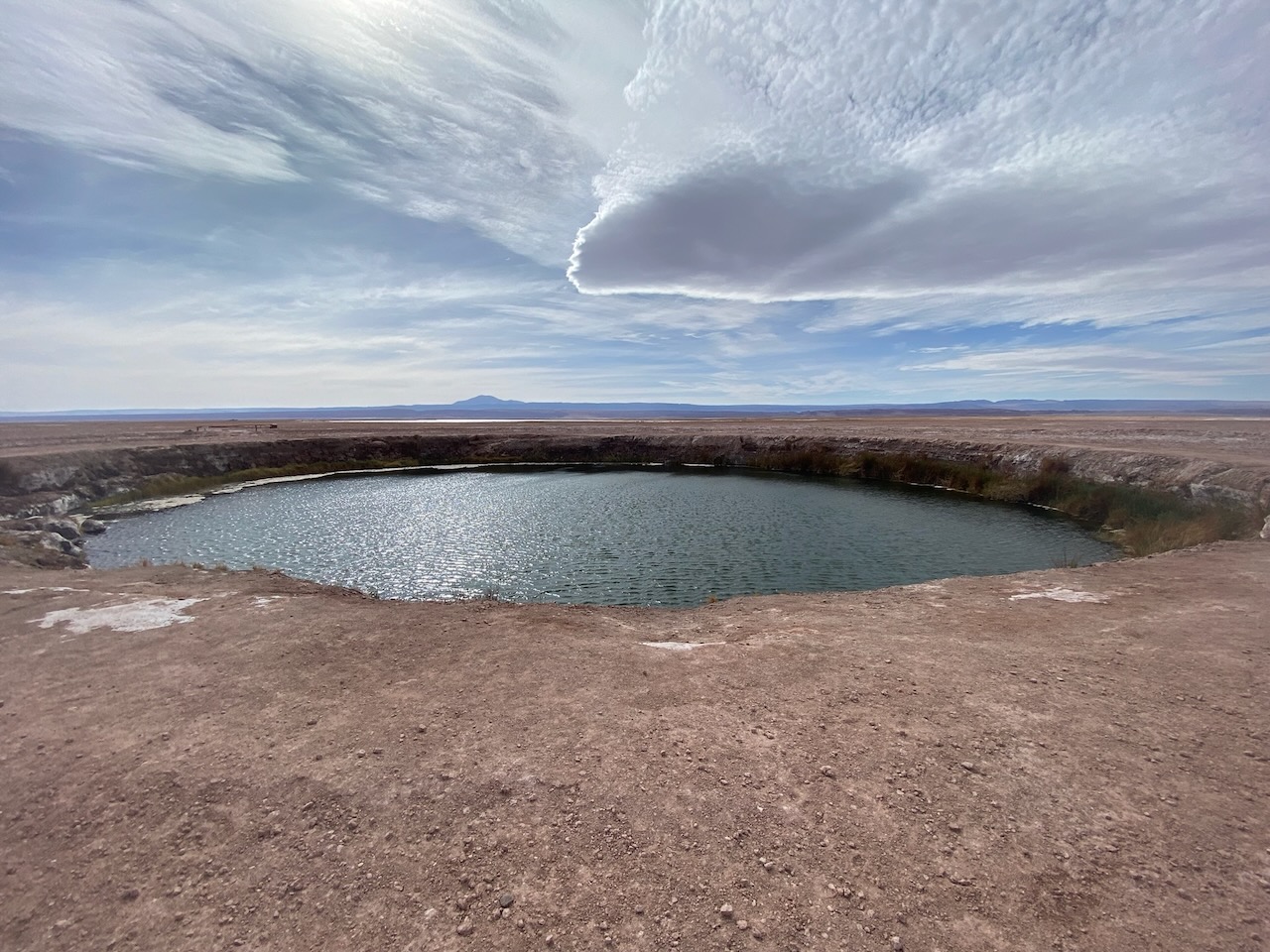 A puddle in the desert